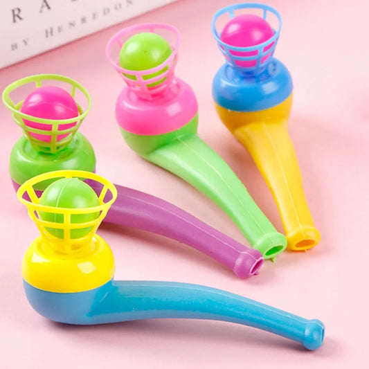 3pcs Plastic Pipe Blowing Ball Toys Outdoor Games Balance Training Toys Learning Toys for Funny Gifts