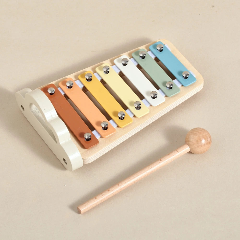7pc Sets Music Toys for Children Music Instruments Girl Toys Wooden Cartoon Educational Instruments Children's Toys Instruments