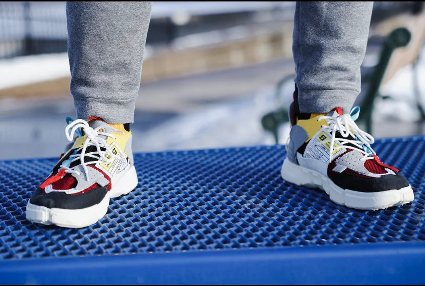 Retro Chunky Sneakers Men Women Y2K Aesthetic Running Breathable Mesh Sport Footwear Vintage White Platform Casual Dad Shoes