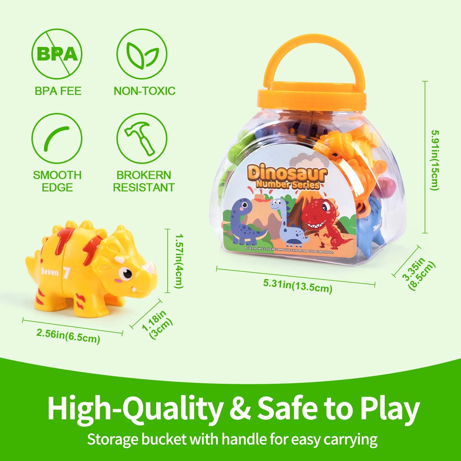 Dinosaur Matching Game Toy Number&Letter Matching Color Sorting Fine Motor Skill Sensory Montessori Toy Toddlers for Kids Gifts