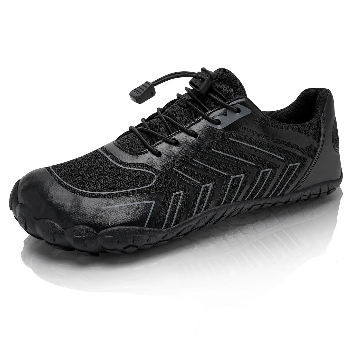 Men's Barefoot Running Sports Shoes Trail Wide Nosits, Black 41 EU Fitness Gym Light Breathable Training