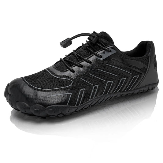 Men's Barefoot Running Sports Shoes Trail Wide Nosits, Black 41 EU Fitness Gym Light Breathable Training