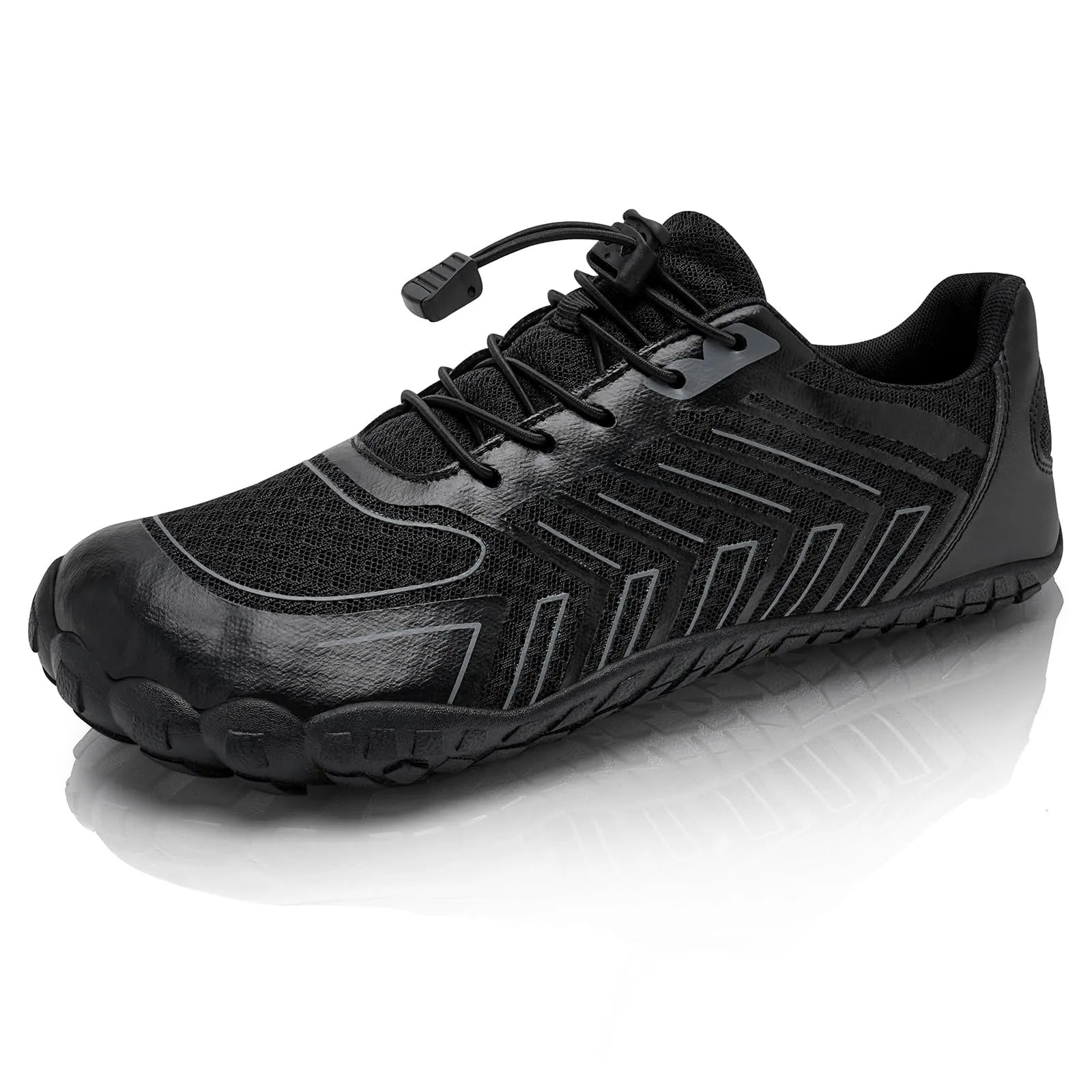Men's Barefoot Running Sports Shoes Trail Wide Nosits, Black 41 EU Fitness Gym Light Breathable Training