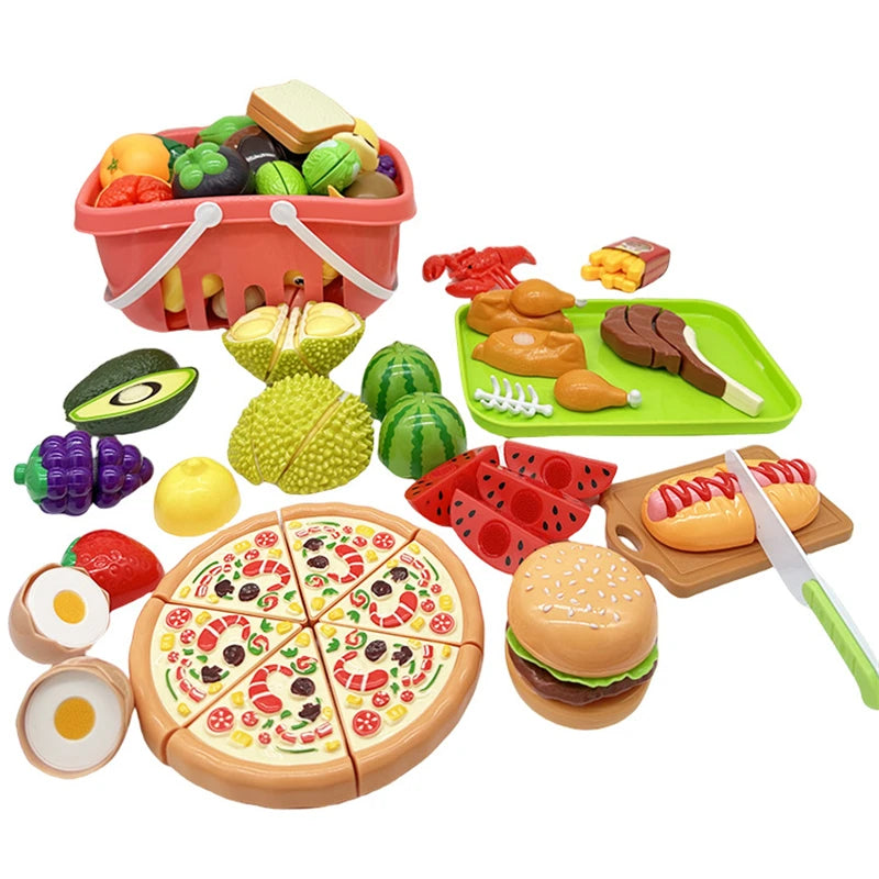 1Pcs Montessori Paste Chechele Simulation Durian Grapefruit Cherry Educational Toy Play House Decompress Educational Toy Gift