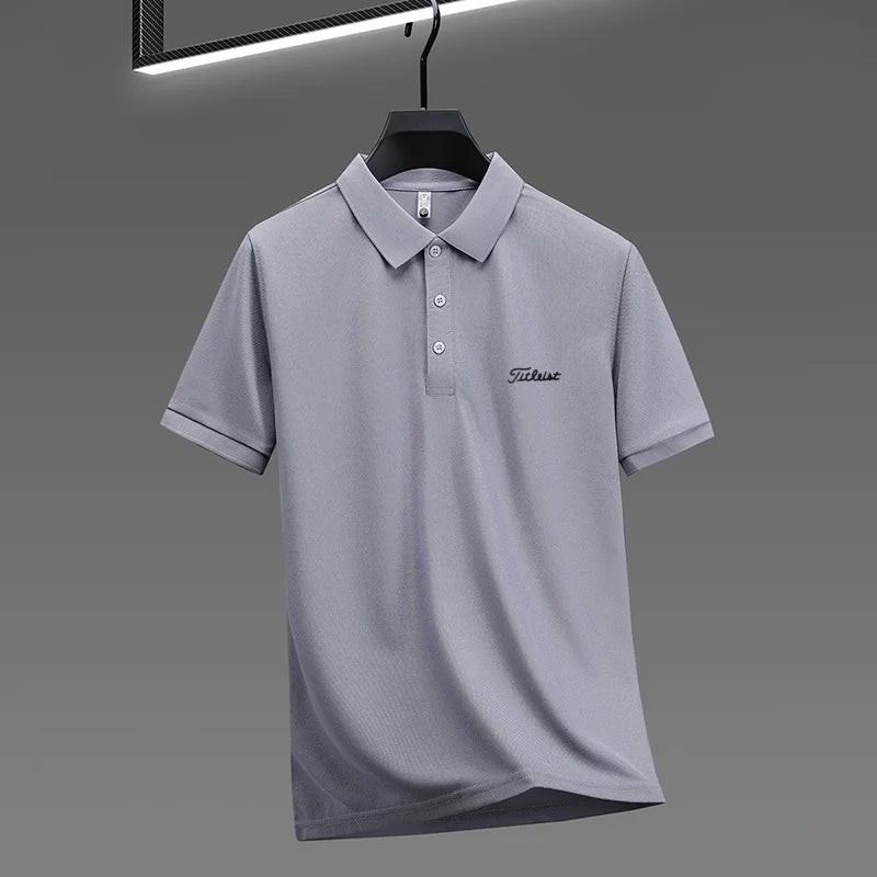 designer men's high quality brand short sleeves polo shirt lapel letter printing ventilate t-shirt business leisure men's wear