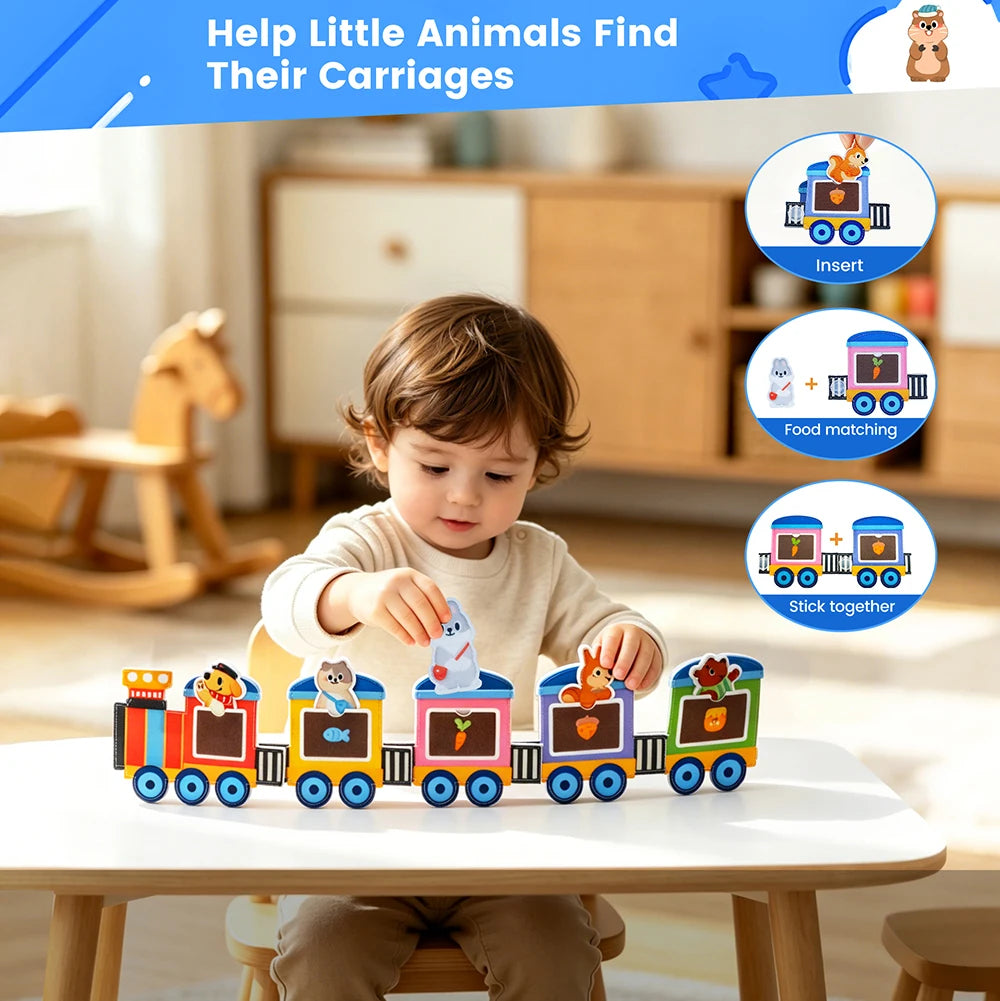 Montessori Toy Busy Board Giraffe Busy Book Preschool Learning Educational Quiet Book Sensory Travel Toy for Baby 3 4 5 6 Ages