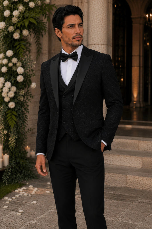 Luxury Man Suits High Quality 3 Pieces Littering Rhinestone Embellishment Wedding Dress Shining Flash Diamond Tuxedo Dinner Suit
