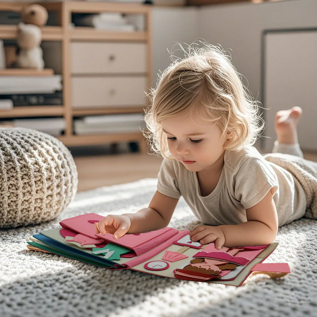 Toddlers Montessori Toys Busy Board Farm Animal Scene Storytelling Activity Toy Quiet Book Felt Activity Educational Sensory Toy