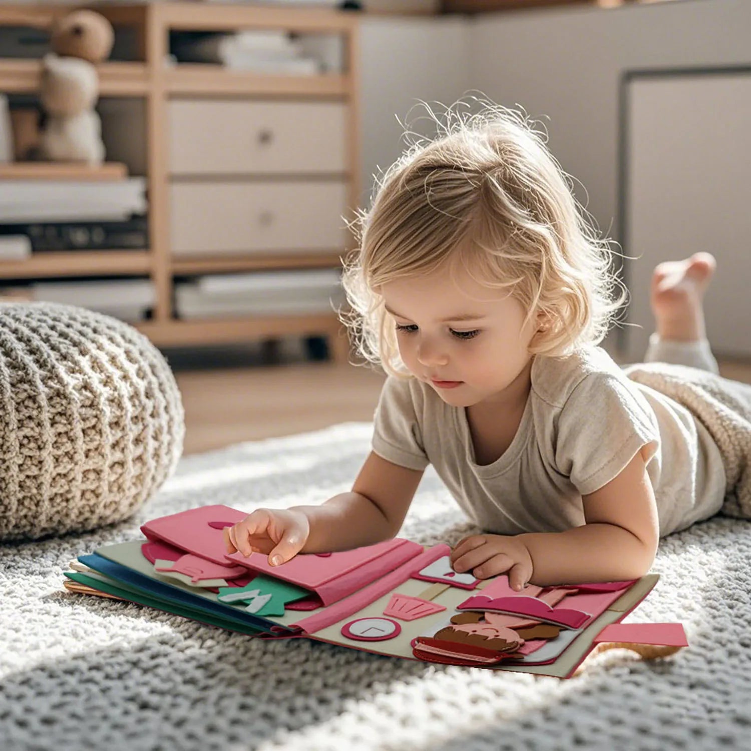 Toddlers Montessori Toys Busy Board Farm Animal Scene Storytelling Activity Toy Quiet Book Felt Activity Educational Sensory Toy