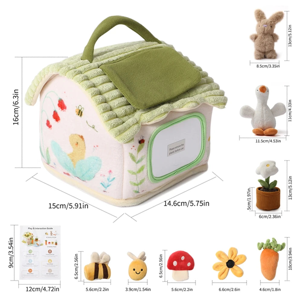 Montessori Cloths Toys Magic Cotton Animal Tissue Box Kids Finger Exercise Cloth Busy Box Toys Baby Educational Activity Sensory