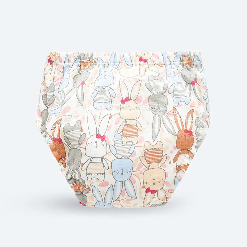 Reusable Soft Cotton Baby Breathable Diapers Pee Shorts Toddler Potty Training Pants Underwears for Boys & Girls Baby Nappies