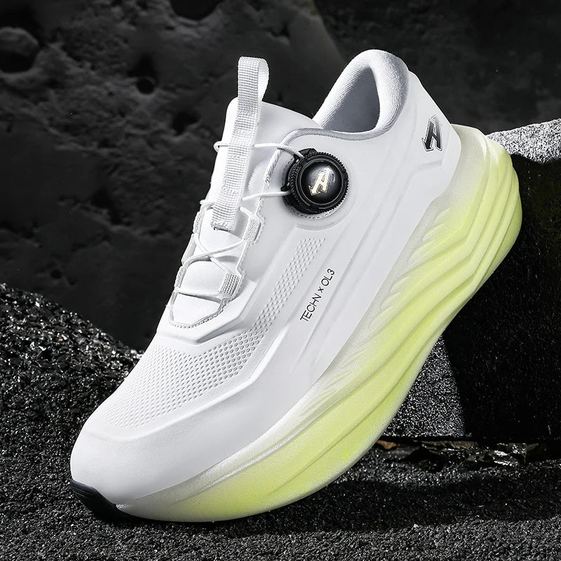 2026 Men's Running Shoes Cushioning Athletic Sneakers Lightweight Jogging Shoes Quick-Lace Breathable Trainers Sports Footwear