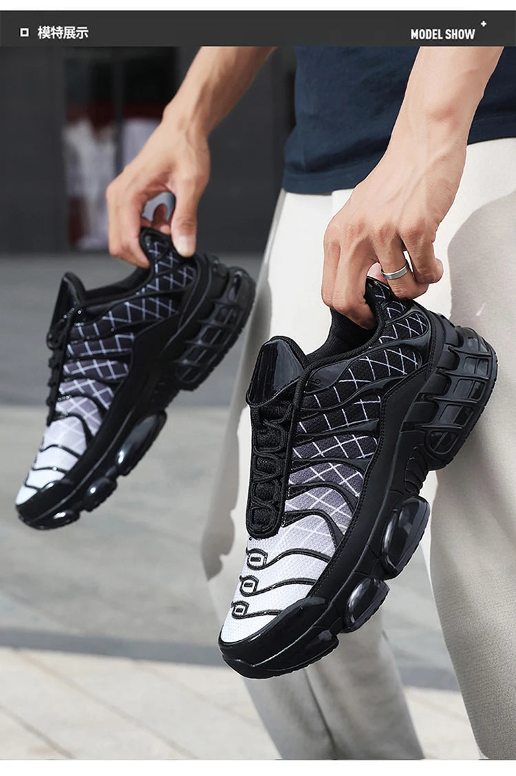 Men's Air Cushion Casual Sports Shoes Breathable Running Shoes for Men Gym Workout Training Walking Comfortable Shock Absorption