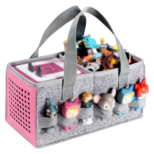 Felt Carrying Case Compatible With Toniebox Starter Set And Tonies Figurine For Travel Home Felt Cloth Musical Toy Folding Bag