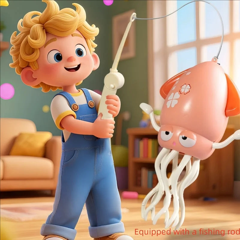 New and Unique Magical Dancing Octopus Electric Squid Sensing and Evading Obstacles Octopus Children Stress-Relieving Fishing