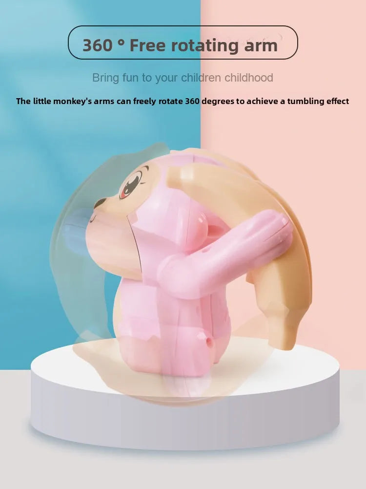 1 baby toy electric rolling monkey light music puzzle sound prompt monkey children's toy gift preschool education toy