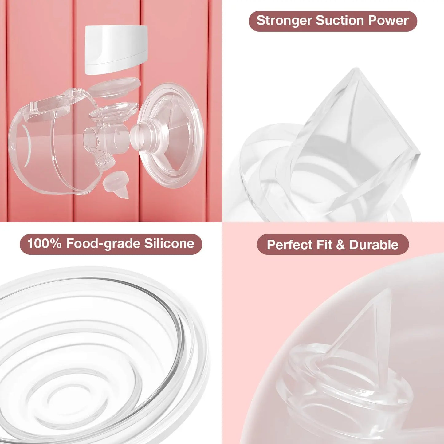 12Pcs Breast Pump Parts Compatible with momcozy S9 Pro/S12 Pro/S9/S12 Wearable Breastpump, Breastfeeding Essentials Kit,  Silico