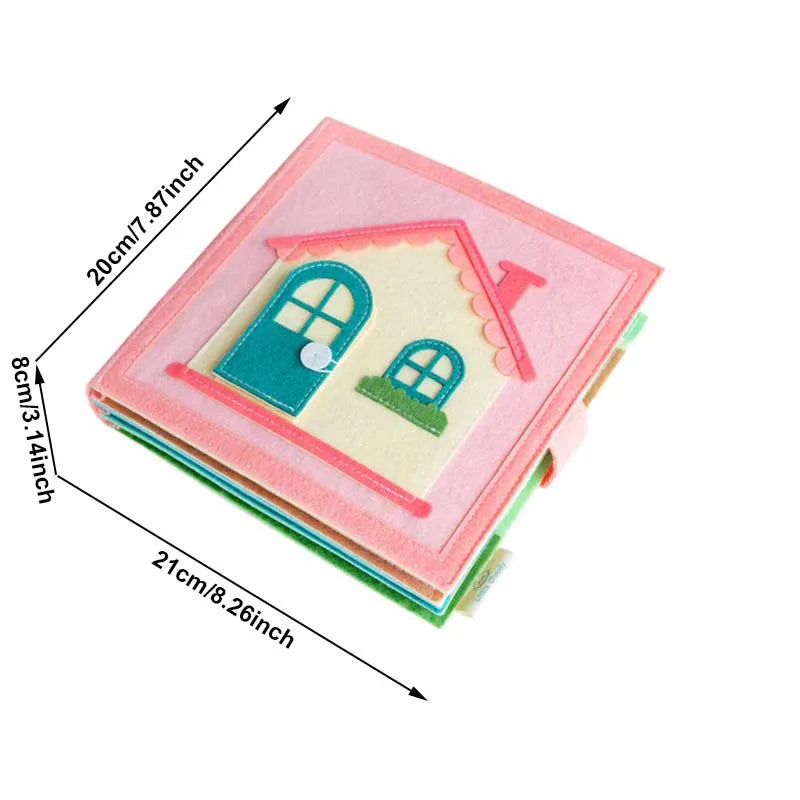 Toddlers Montessori Toys Busy Board Farm Animal Scene Storytelling Activity Toy Quiet Book Felt Activity Educational Sensory Toy