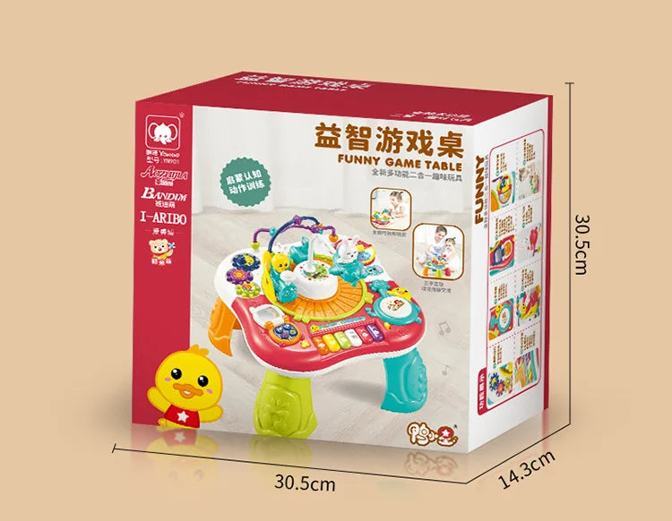 Kids Multifunctional Early Education Game Table Electric Train Baby Montessori Learning Busy Board Sensory Toys for Toddler Gift