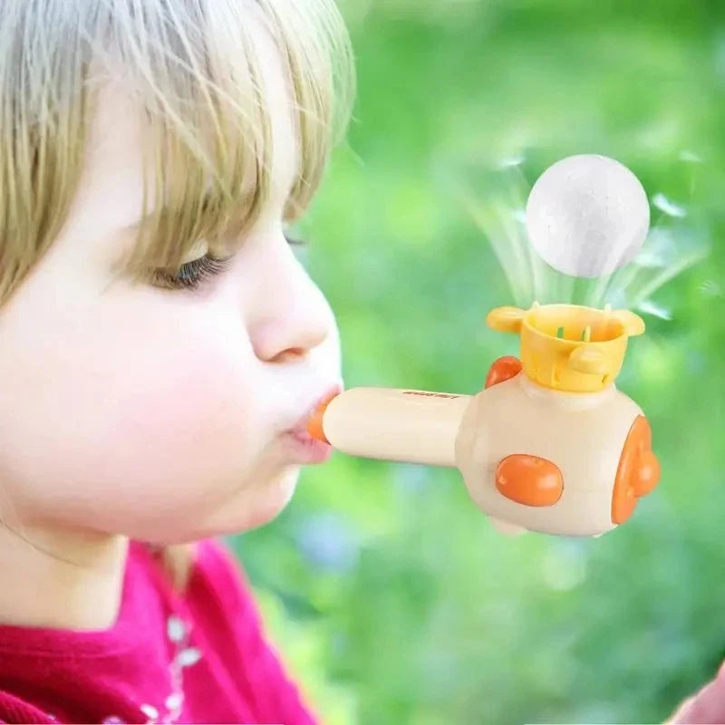 Montessori Toy for Kids with Whistle Ball Blowing Floating Blow Pipe Ball Three in One Sensory Fine Motor Skills Educational Toy