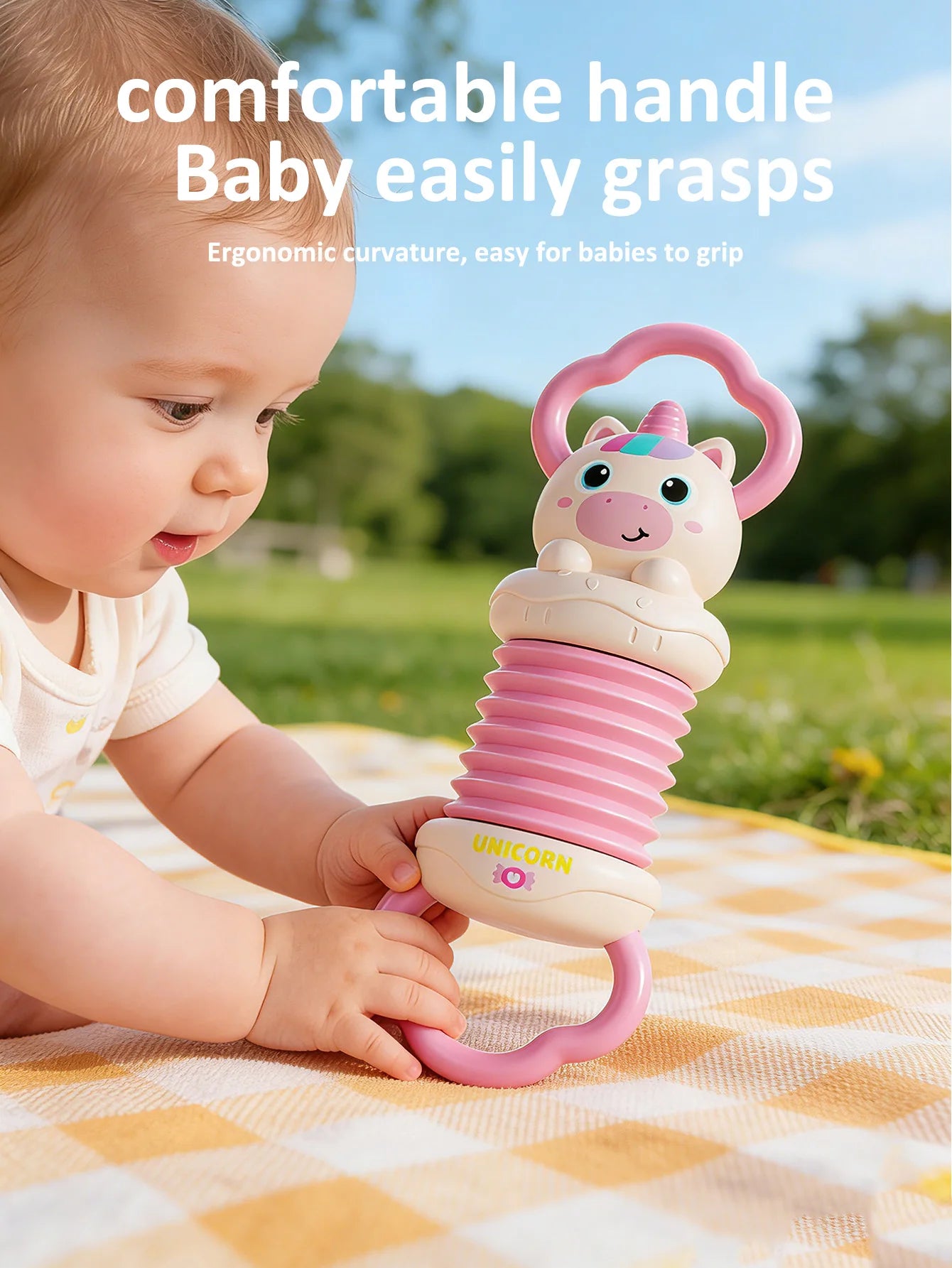 Baby Accordion Toy Unicorn Musical Instrument Early Educational Sensory Toy for Toddlers Interactive Handheld Toy Birthday Gift