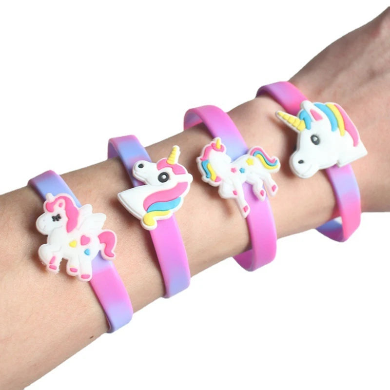 10/20PCS Unicorn Bracelet Kids Birthday Party Gifts Girl Unicorn Party Favor Gifts Kids Giveaways Wedding Party Gift Bag Filler