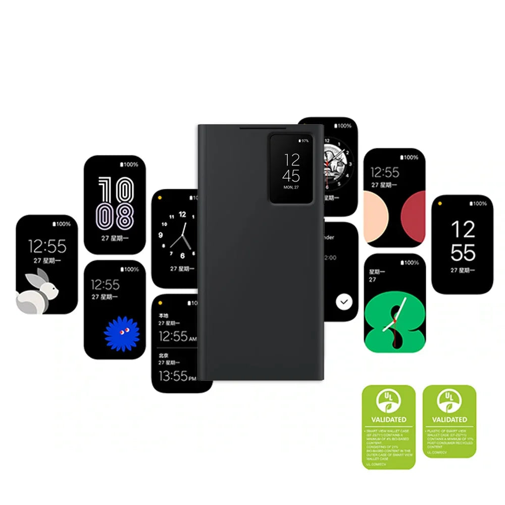 Original For Samsung Galaxy S23 Ultra Smart View Wallet Flip Case for Galaxy S23Ultra Smart View Phone Cover SM-S918B