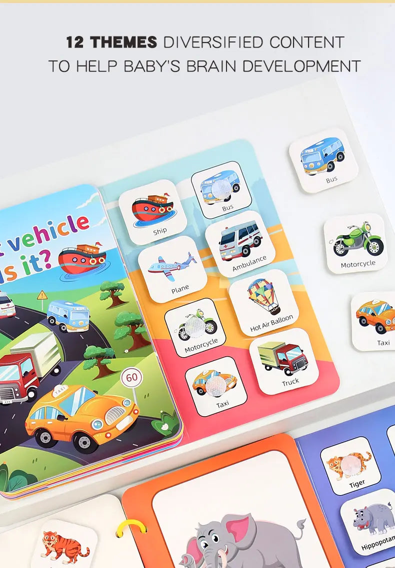 Montessori Baby Busy book My First Quiet Book Paste Early Learning Education Toy Children Toy Matching Game for Babies 2 3 Year