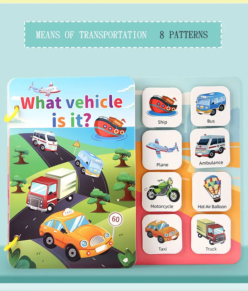 Montessori Baby Busy book My First Quiet Book Paste Early Learning Education Toy Children Toy Matching Game for Babies 2 3 Year