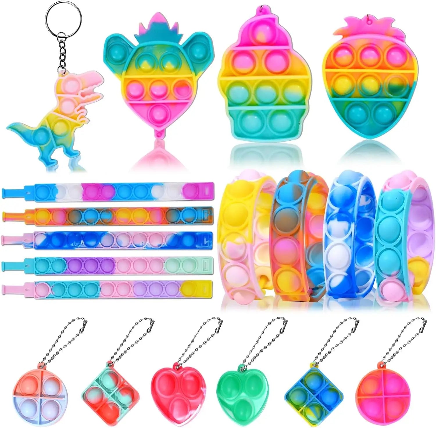 60/120 Pcs Pop Party Favor Toys for Kids, Fidgot Goodie Bag Stuffers, Treasure Box Toys, Pinata Filler, Gifts Classroom Prize