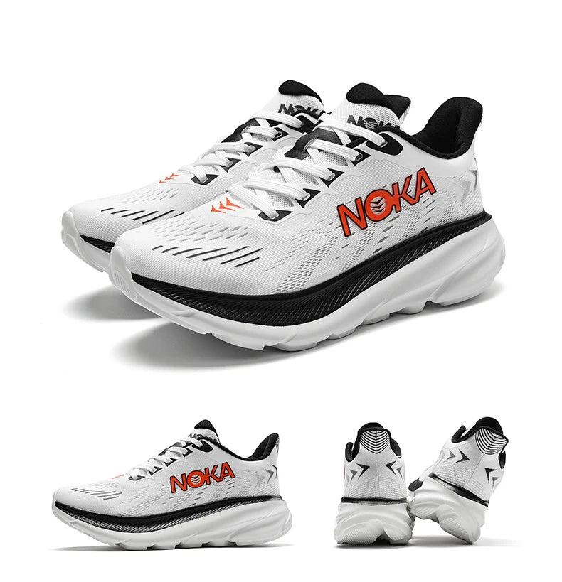 Men's Cushion Running Shoes 5KM Jogging Breathable Mesh Non-Slip Outdoor Trainer Sports Shoes Casual Sneakers Off-road Shoes