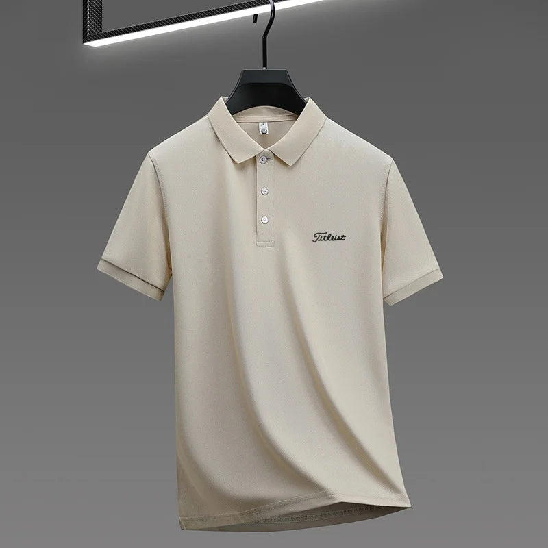 designer men's high quality brand short sleeves polo shirt lapel letter printing ventilate t-shirt business leisure men's wear