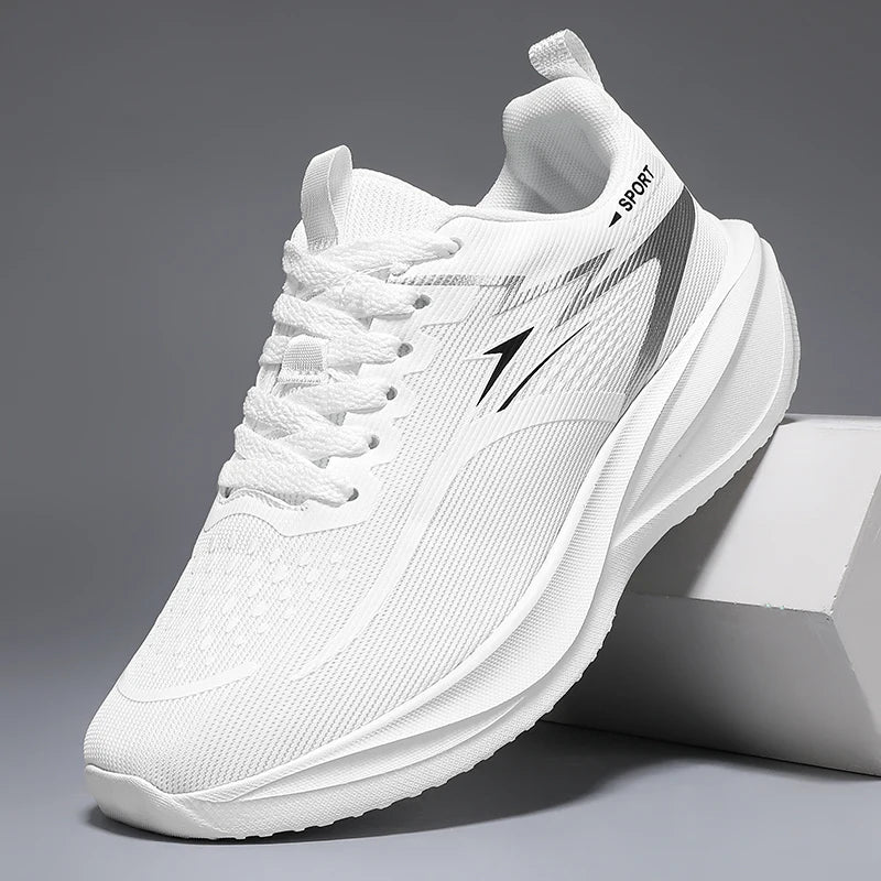 Men Casual Sports Running Shoes Marathon Air Cushion Breathable Lightweight Men Comfortable Athletic Nonskid Sneakers Outdoor