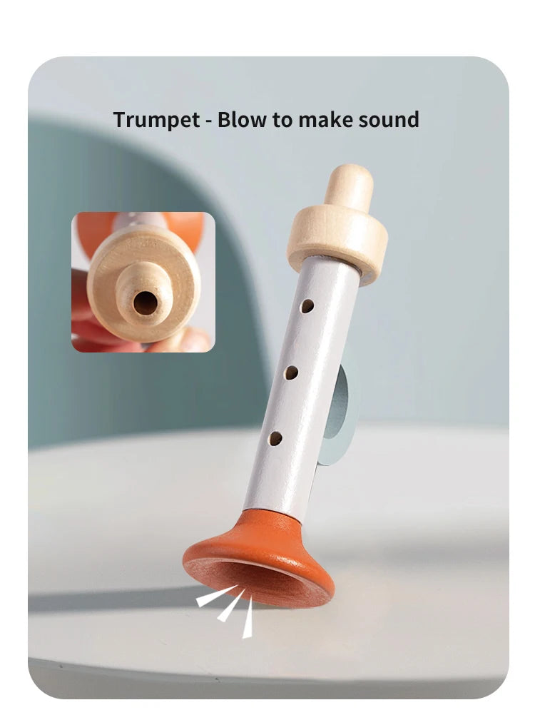 5Pcs Baby Musical Instruments Sensory Rattle Toys Early Educational Baby Musical Toys Montessori Toys Birthday Gifts for Kids