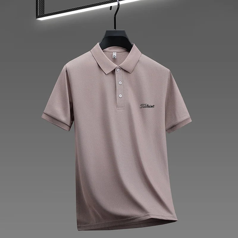 designer men's high quality brand short sleeves polo shirt lapel letter printing ventilate t-shirt business leisure men's wear