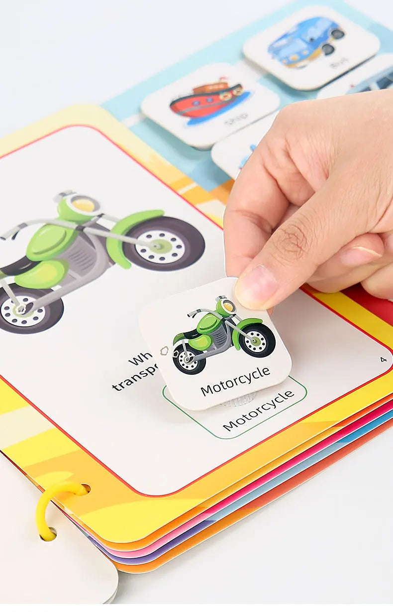 Montessori Baby Busy book My First Quiet Book Paste Early Learning Education Toy Children Toy Matching Game for Babies 2 3 Year
