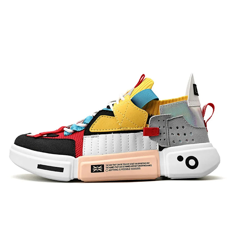 Retro Chunky Sneakers Men Women Y2K Aesthetic Running Breathable Mesh Sport Footwear Vintage White Platform Casual Dad Shoes
