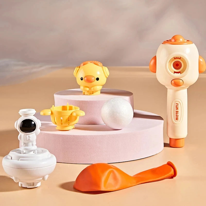 Montessori Toy for Kids with Whistle Ball Blowing Floating Blow Pipe Ball Three in One Sensory Fine Motor Skills Educational Toy