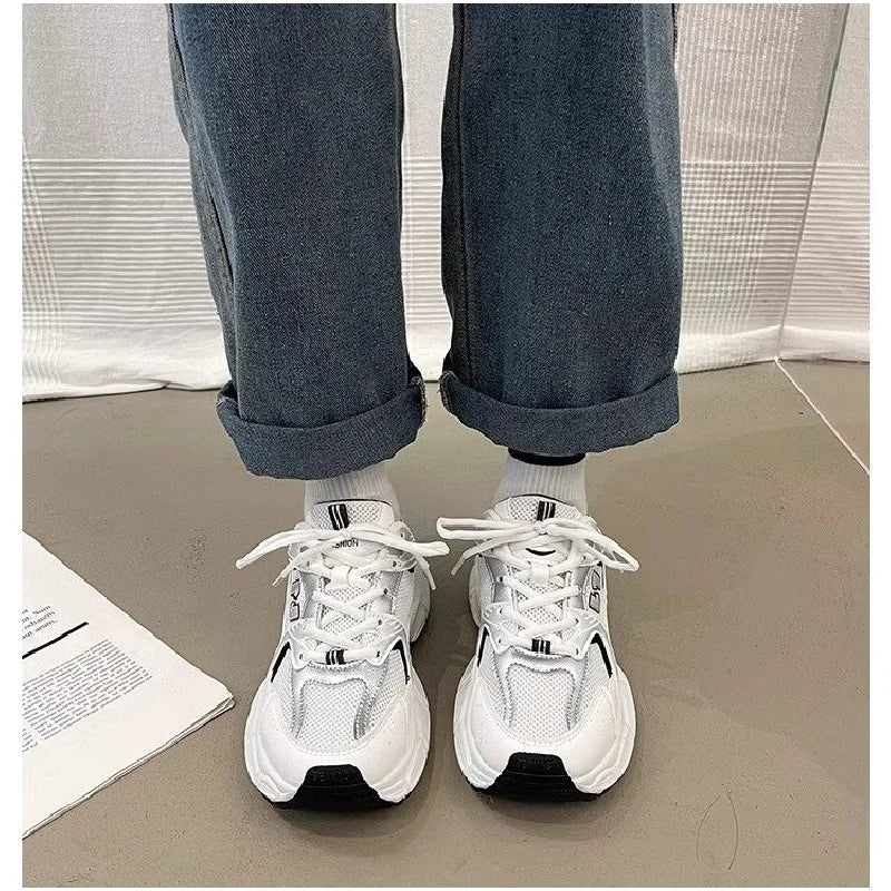 Women's Fashion Dad Shoes Mesh Running Sneakers，Breathable Casual Sports Shoes for Students，Everyday Training Shoes