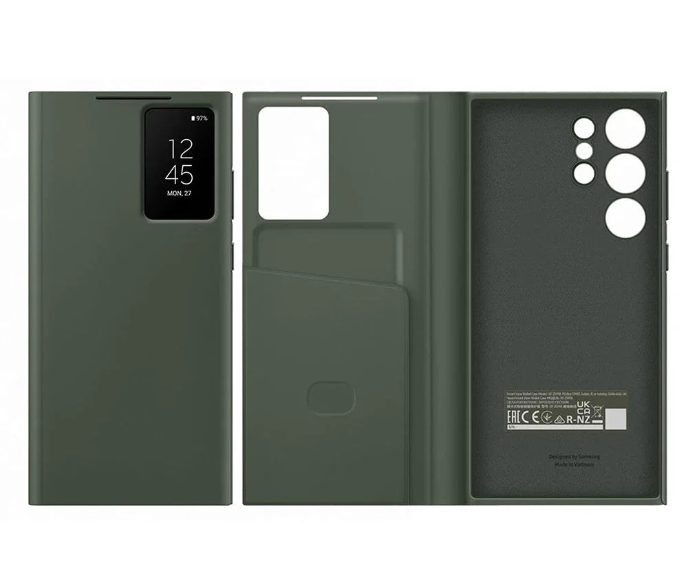 Original For Samsung Galaxy S23 Ultra Smart View Wallet Flip Case for Galaxy S23Ultra Smart View Phone Cover SM-S918B