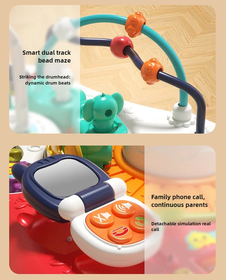Kids Multifunctional Early Education Game Table Electric Train Baby Montessori Learning Busy Board Sensory Toys for Toddler Gift
