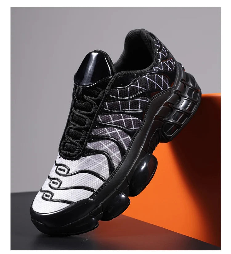 Men's Air Cushion Casual Sports Shoes Breathable Running Shoes for Men Gym Workout Training Walking Comfortable Shock Absorption