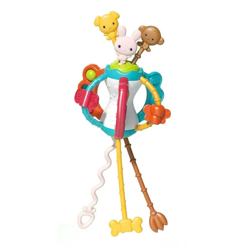 Activity Development Pull String Toys Silicone Teething Rattle Educational Learning Toy Baby Sensory Montessori Toys 6 12 Months