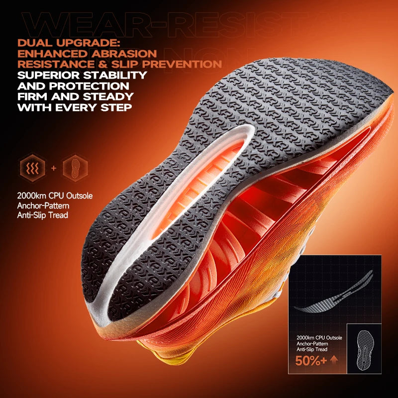 Xtep Light Boat MAX Male Lightweight Rebound Height-Increasing Stronger Propulsive Force Running Shoes 874219110095