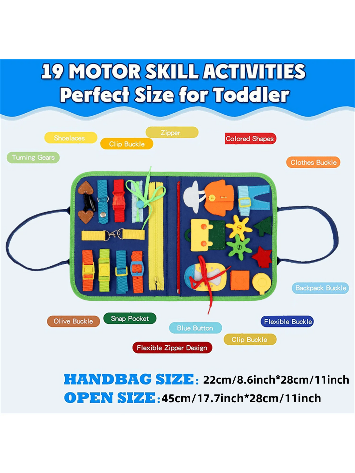 KeillyNannies Quiet Book /Portable Sensory Learning Toy for Toddlers