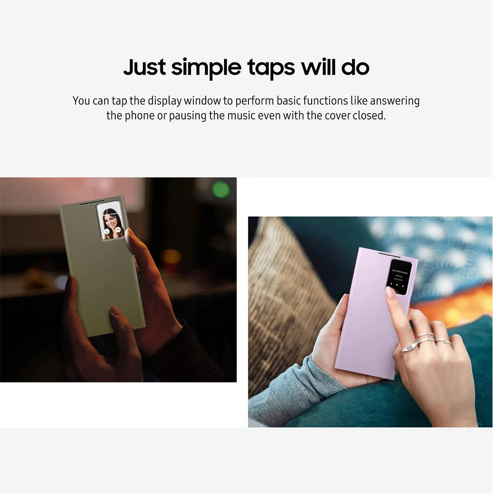 Original For Samsung Galaxy S23 Ultra Smart View Wallet Flip Case for Galaxy S23Ultra Smart View Phone Cover SM-S918B