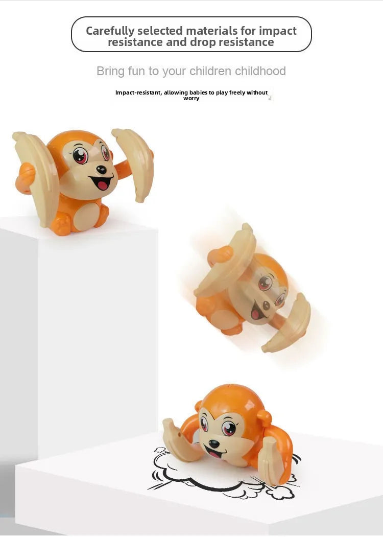 1 baby toy electric rolling monkey light music puzzle sound prompt monkey children's toy gift preschool education toy