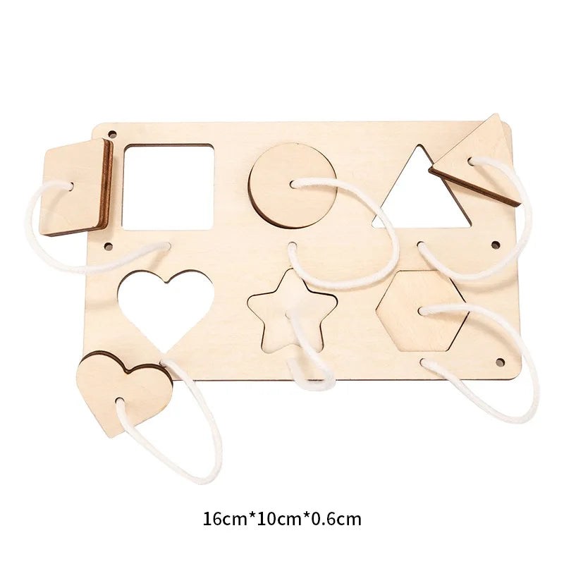 Montessori Busy Board Accessories Wooden Toy Combination Matching Doorbell Gear Graphics Educational Toy Education Trainig Toy
