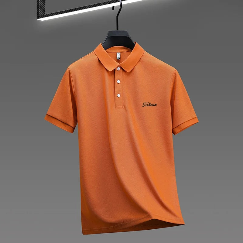 designer men's high quality brand short sleeves polo shirt lapel letter printing ventilate t-shirt business leisure men's wear