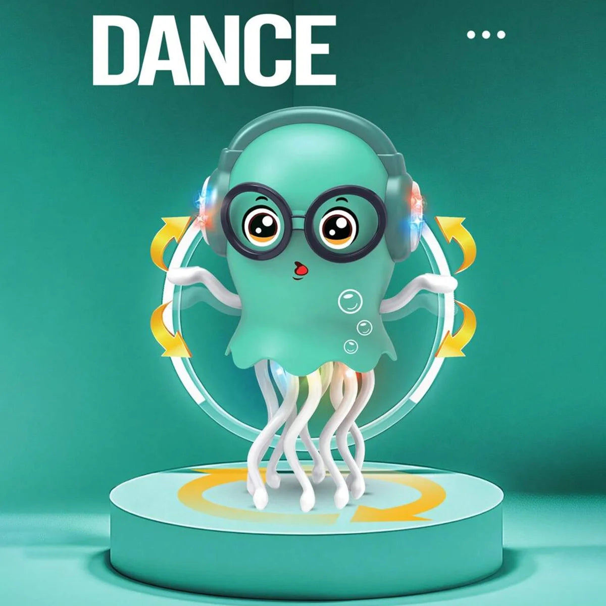Auto-sensing Avoiding Dancing Jellyfish Kid Electronic Pet Toys Cartoon LED Development Education Toddler Creative Birthday Gift
